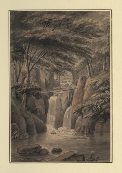 Cascada en la finca de Sir Michael Fleming, 1780 de Copplestone Warre Bamfylde